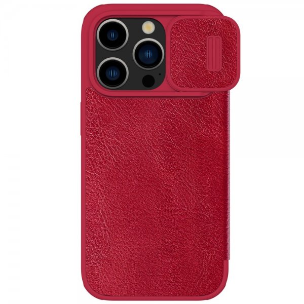 Nillkin iPhone 15 Pro Etui Qin Pro Series Rød