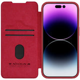Nillkin iPhone 15 Pro Etui Qin Pro Series Rød