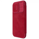 Nillkin iPhone 15 Pro Etui Qin Pro Series Rød