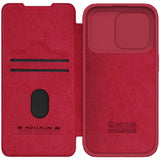 Nillkin iPhone 15 Pro Etui Qin Pro Series Rød