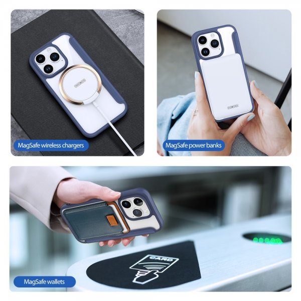 Dux Ducis iPhone 15 Pro Etui Skin X Pro Series MagSafe Blå