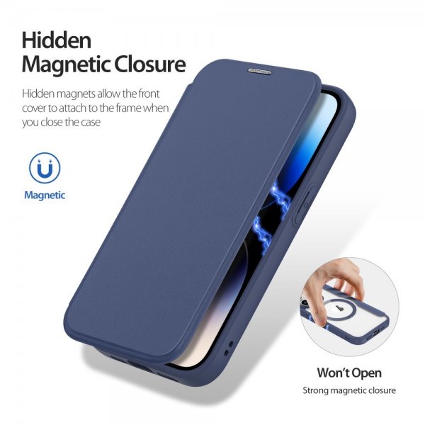 Dux Ducis iPhone 15 Pro Etui Skin X Pro Series MagSafe Blå