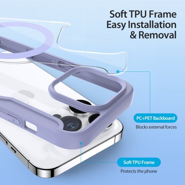 Dux Ducis iPhone 15 Pro Etui Skin X Pro Series MagSafe Lilla