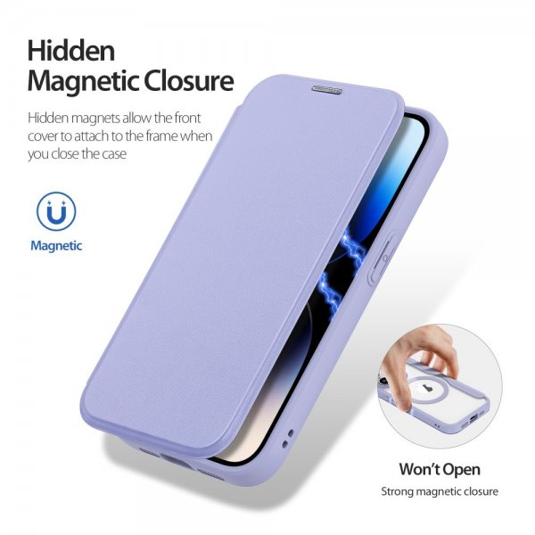 Dux Ducis iPhone 15 Pro Etui Skin X Pro Series MagSafe Lilla