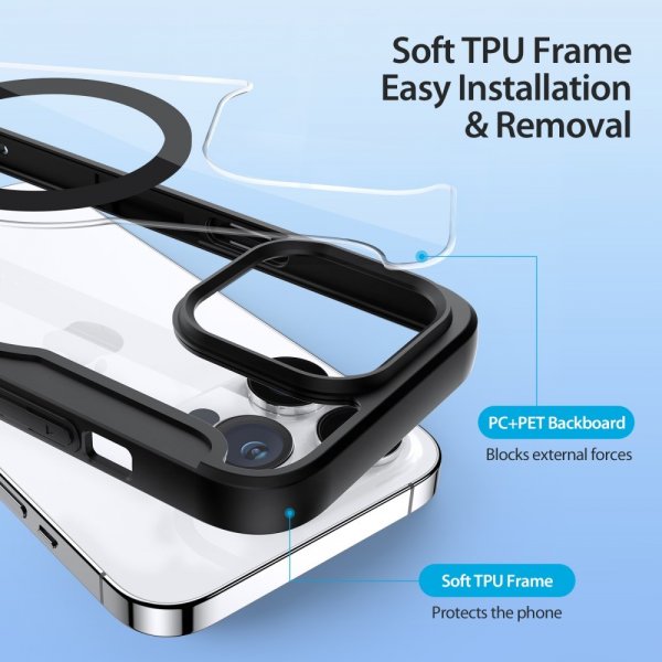 Dux Ducis iPhone 15 Pro Etui Skin X Pro Series MagSafe Svart
