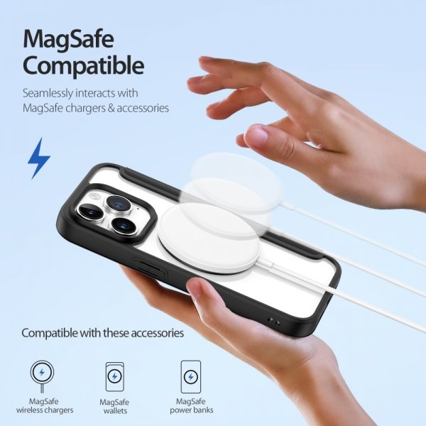 Dux Ducis iPhone 15 Pro Etui Skin X Pro Series MagSafe Svart