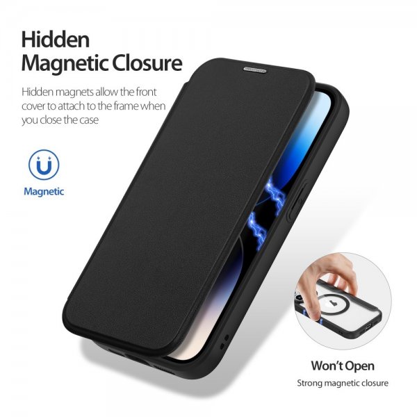 Dux Ducis iPhone 15 Pro Etui Skin X Pro Series MagSafe Svart