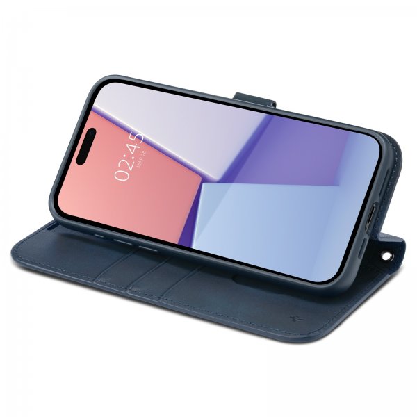 Spigen iPhone 15 Pro Etui Wallet S Pro Navy