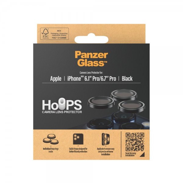 PanzerGlass iPhone 15 Pro/iPhone 15 Pro Max Kamerabeskytter Hoops