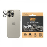 PanzerGlass iPhone 15 Pro/iPhone 15 Pro Max Kamerabeskytter Hoops Natural Titanium
