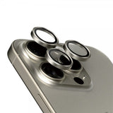 PanzerGlass iPhone 15 Pro/iPhone 15 Pro Max Kamerabeskytter Hoops Natural Titanium