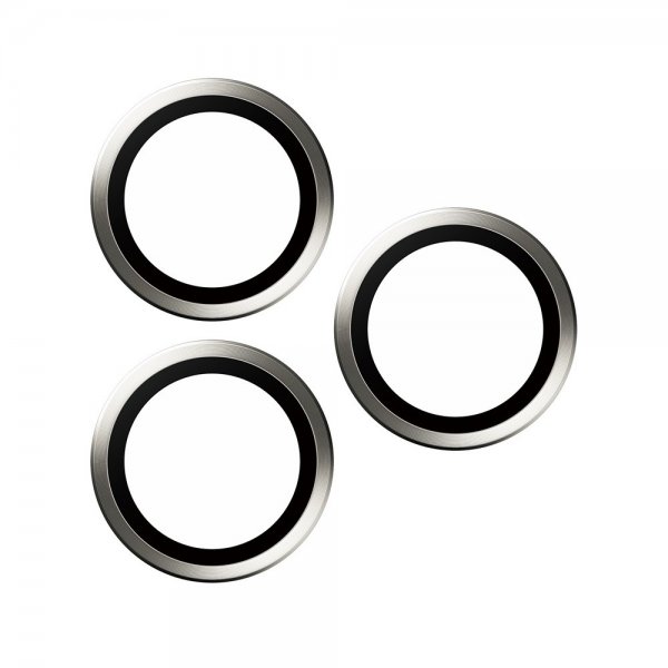 PanzerGlass iPhone 15 Pro/iPhone 15 Pro Max Kamerabeskytter Hoops White Titanium