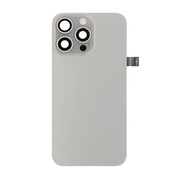 iPhone 15 Pro Max bakside glass komplett OEM - naturlig titan