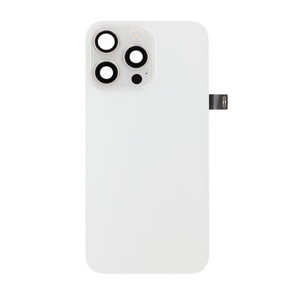 iPhone 15 Pro Max Bakside Glass Komplett OEM - Titanhvit
