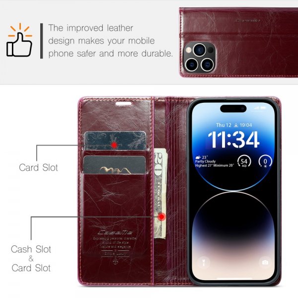 CaseMe iPhone 15 Pro Max Etui 003 Series Rød