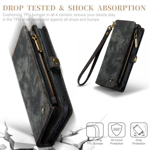 CaseMe iPhone 15 Pro Max Etui 008 Series Avtakbart Deksel Svart