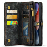 CaseMe iPhone 15 Pro Max Etui 008 Series Avtakbart Deksel Svart