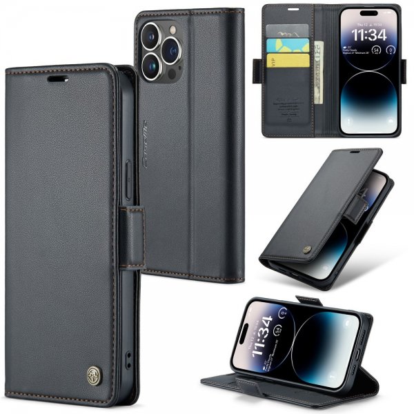 CaseMe iPhone 15 Pro Max Etui 023 Series Svart