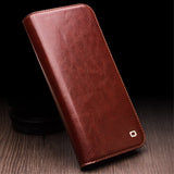 Qialino iPhone 15 Pro Max Etui Brun
