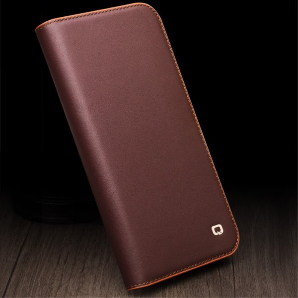 Qialino iPhone 15 Pro Max Etui Brun