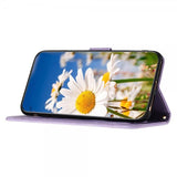 iPhone 15 Pro Max Etui Blomstermønster Lilla