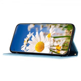 iPhone 15 Pro Max Etui Blomstermønster Lyseblå