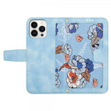 iPhone 15 Pro Max Etui Blomstermønster Lyseblå