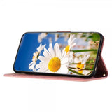 iPhone 15 Pro Max Etui Blomstermønster Rosa