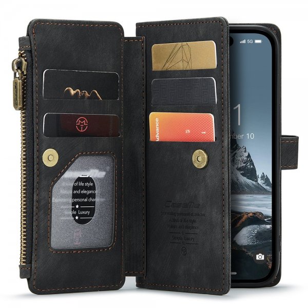 CaseMe iPhone 15 Pro Max Etui C30 Series Svart