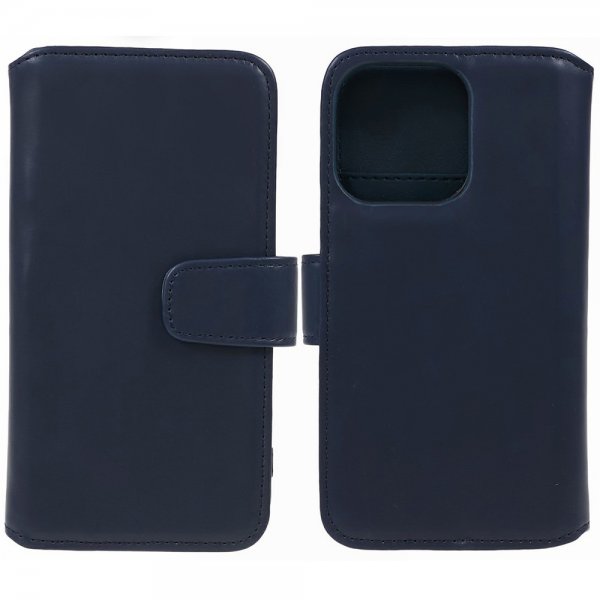 Nordic Covers iPhone 15 Pro Max Etui Essential Leather Heron Blue