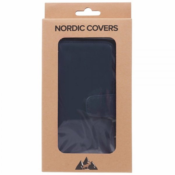 Nordic Covers iPhone 15 Pro Max Etui Essential Leather Heron Blue