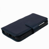 Nordic Covers iPhone 15 Pro Max Etui Essential Leather Heron Blue