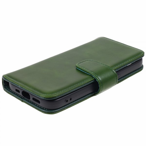 Nordic Covers iPhone 15 Pro Max Etui Essential Leather Juniper Green