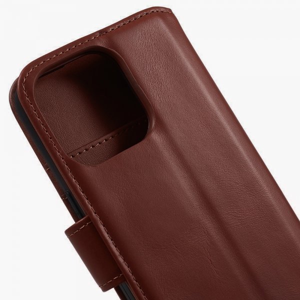 Nordic Covers iPhone 15 Pro Max Etui Essential Leather Maple Brown