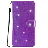iPhone 15 Pro Max Etui Glitter Lilla