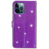 iPhone 15 Pro Max Etui Glitter Lilla