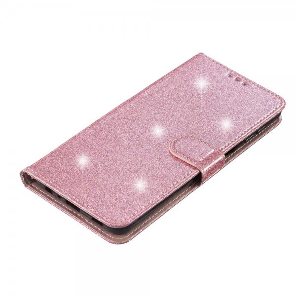 iPhone 15 Pro Max Etui Glitter Rosegull