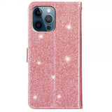 iPhone 15 Pro Max Etui Glitter Rosegull