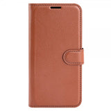 iPhone 15 Pro Max Etui Litchi Brun