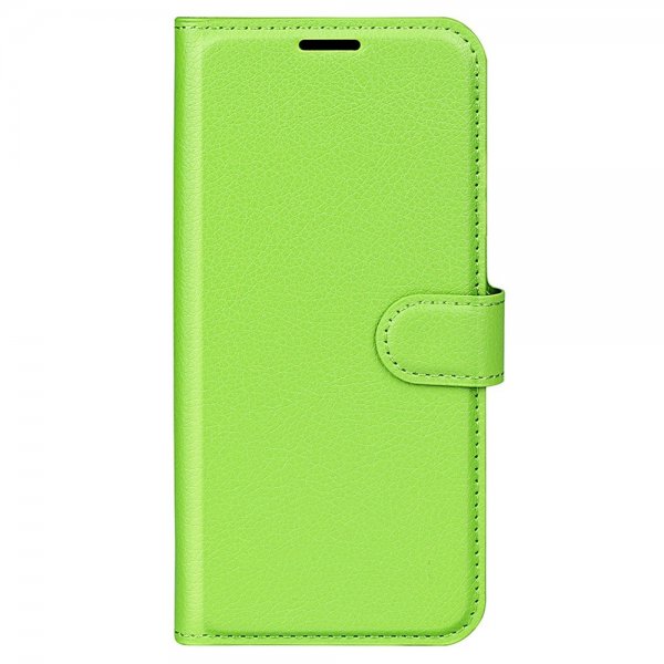 iPhone 15 Pro Max Etui Litchi Grønn