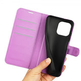 iPhone 15 Pro Max Etui Litchi Lilla
