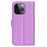 iPhone 15 Pro Max Etui Litchi Lilla