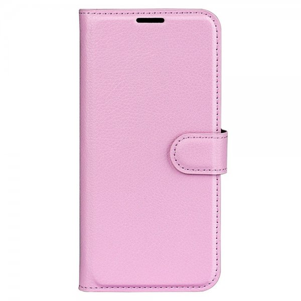 iPhone 15 Pro Max Etui Litchi Rosa