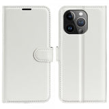 iPhone 15 Pro Max Etui Litchi Hvit
