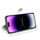 iPhone 15 Pro Max Etui Litchi Hvit