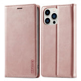Lc.Imeeke iPhone 15 Pro Max Etui med Kortlomme flipp Rosegull