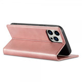 Lc.Imeeke iPhone 15 Pro Max Etui med Kortlomme flipp Rosegull