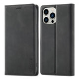 Lc.Imeeke iPhone 15 Pro Max Etui med Kortlomme flipp Svart