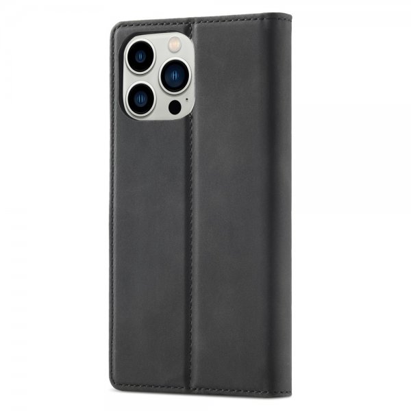 Lc.Imeeke iPhone 15 Pro Max Etui med Kortlomme flipp Svart