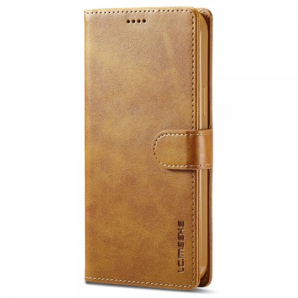 Lc.Imeeke iPhone 15 Pro Max Etui med Kortlomme stativfunksjon Lysebrun